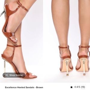 Fashion Nova Brown Patent Heels